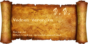 Vedres Veronika névjegykártya